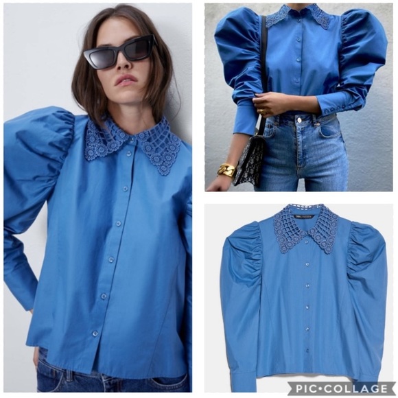 Trinny London Fave Zara Blue Crochet 